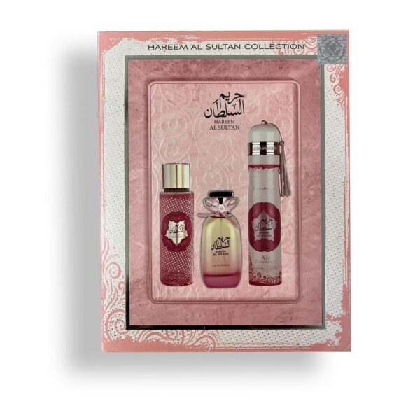 Ard Al Zaafaran Hareem Al Sultan Gift Set - 100ml Eau De Parfum, 300ml Air Freshener & 250ml Perfume Mist