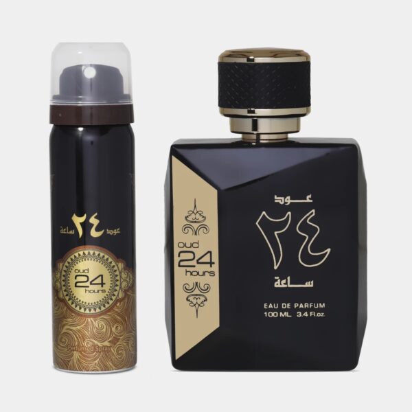 Oud 24 Hours Eau De Parfum 100ml By Ard Al Zaafaran with Deodorant - Image 2