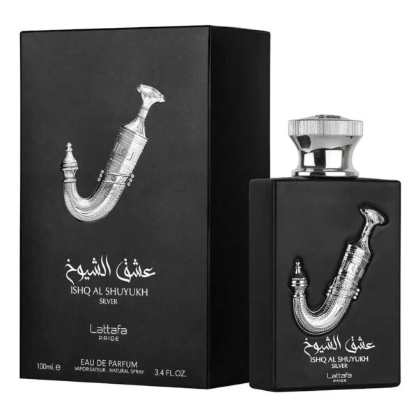 Ishq Al Shuyukh Silver 100ml Eau De Parfum Spray by Lattafa Pride - Image 2