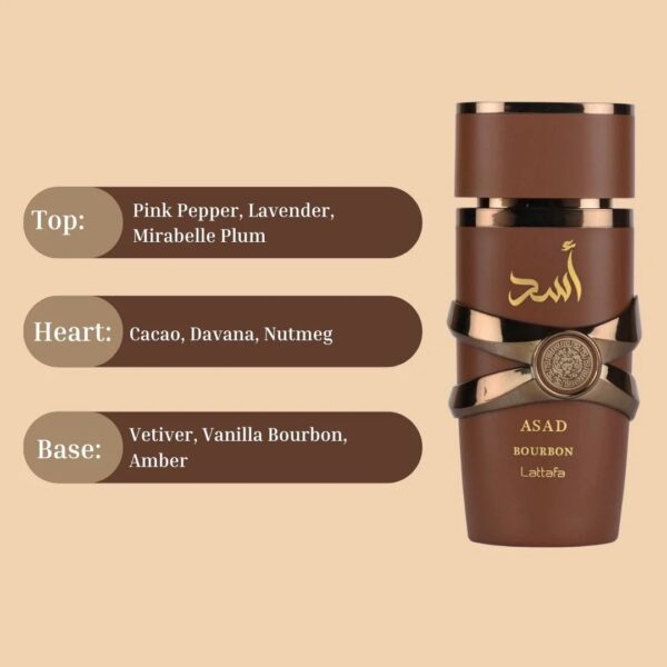 Lattafa Asad Bourbon 100ml Eau De Parfum - Image 2