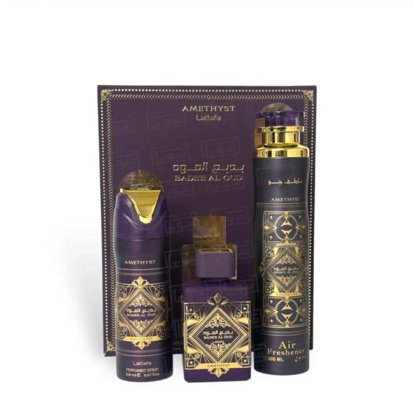 Lattafa Bade’e Al Oud Amethyst Gift Set by Lattafa